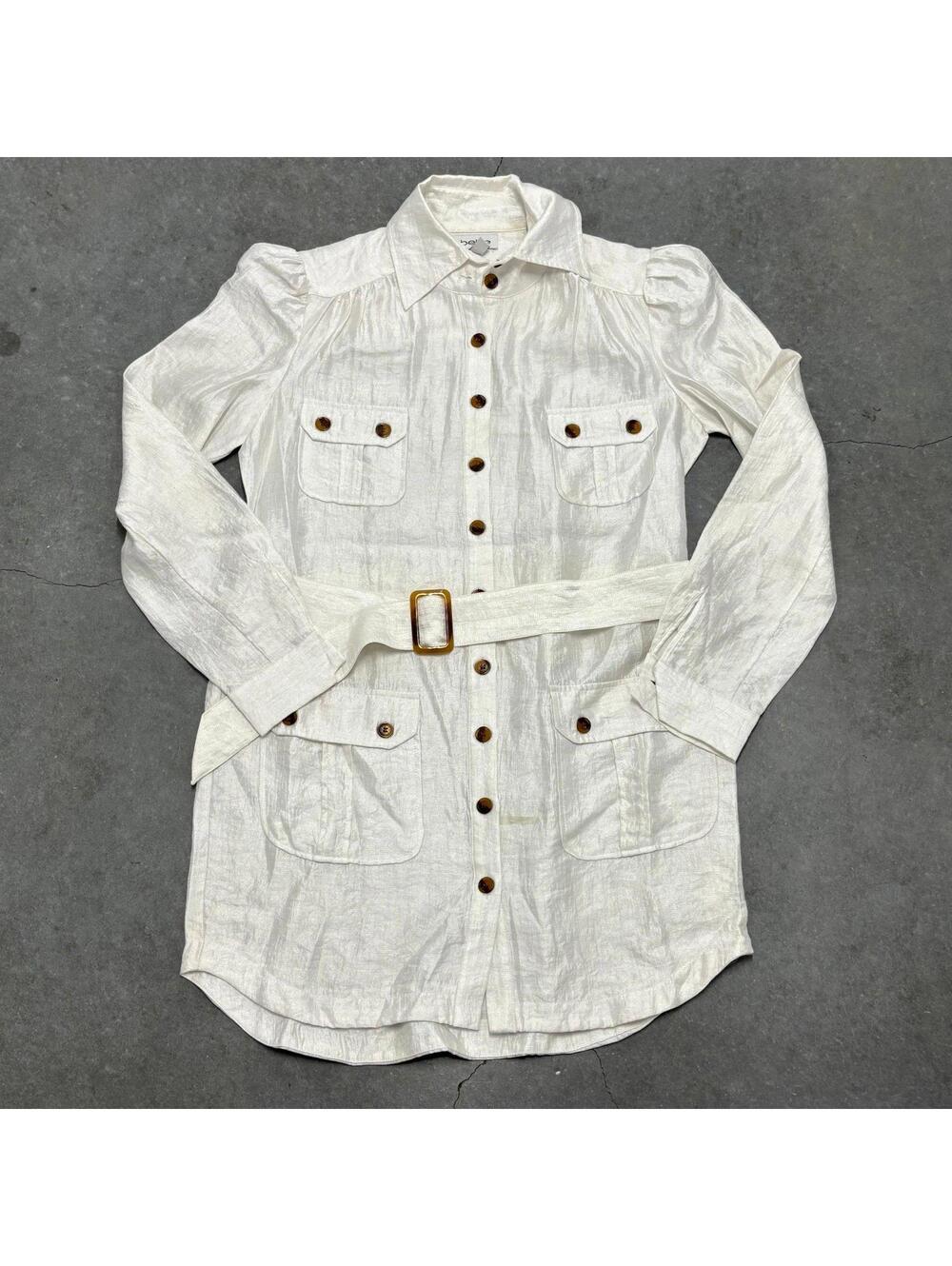 Y2K BEBE Plain White Long Sleeve Shirt